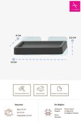 MOLIETTE YAPIŞKANLI KATI SABUNLUK ANTRASİT GRİ