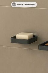 MOLIETTE YAPIŞKANLI KATI SABUNLUK ANTRASİT GRİ