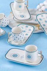 NAZAR BONCUK 6 KİŞİLİK TÜRK KAHVESİ FİNCANI