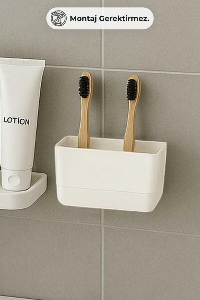 MOLIETTE YAPIŞKANLI DİŞ FIRÇALIK BEYAZ