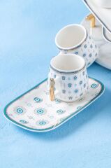 NAZAR BONCUK DESEN1 TEK KİŞİLİK TÜRK KAHVESİ FİNCANI