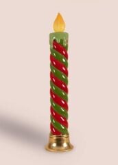 DEKORATİF LED IŞIKLI YILBAŞI MUMU 25X25X113CM