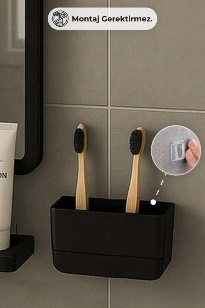 MOLIETTE YAPIŞKANLI DİŞ FIRÇALIK SİYAH