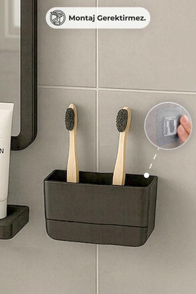 MOLIETTE YAPIŞKANLI DİŞ FIRÇALIK ANTRASİT GRİ