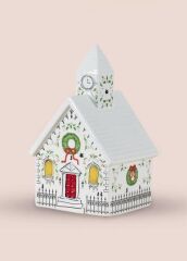 DEKORATİF LED IŞIKLI YILBAŞI EVİ 13X11X22CM