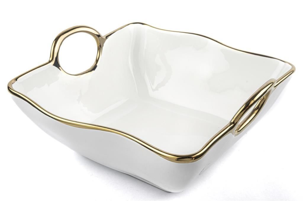 GOLD RİMLİ DERİN KASE 27X25X12CM