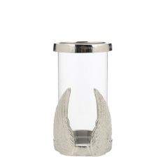 GÜMÜŞ MELEK KANATLI  MUMLUK 22CM