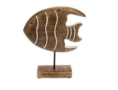 AHŞAP MARİN BALIK DEKOR 22X26CM