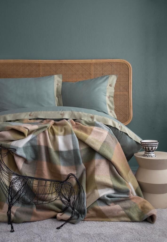FLANEL PORTO OLIVE ÇİFT KİŞİLİK NEVRESİM&BATTANİYE SETİ