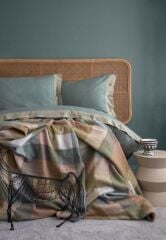 FLANEL PORTO OLIVE ÇİFT KİŞİLİK NEVRESİM&BATTANİYE SETİ