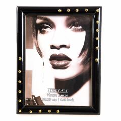ALTIN İNCİLİ SİYAH ÇERÇEVE 15X20CM