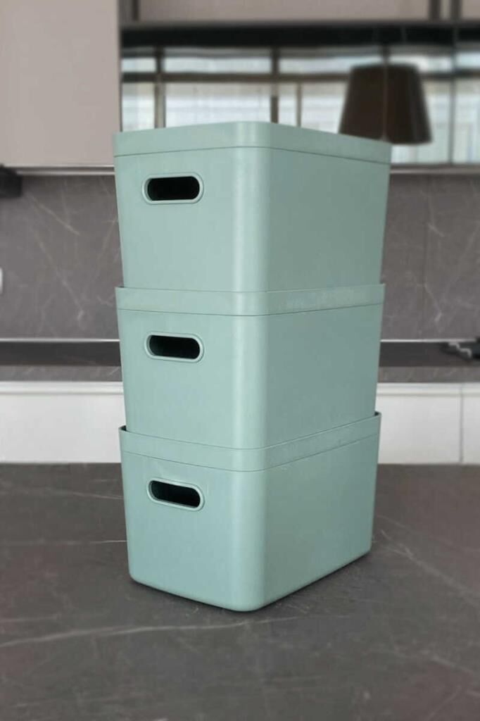 LINEA BOX DÜZENLEYİCİ ORGANİZER 3'LÜ YEŞİL