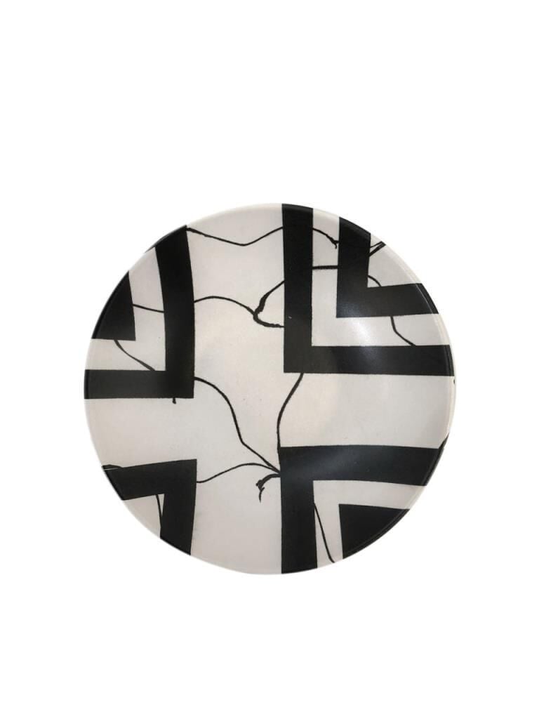 SİYAH DESENLİ 6'LI YEMEK TABAK