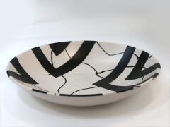 SİYAH DESENLİ 6'LI YEMEK TABAK