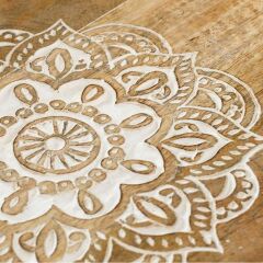 AHŞAP MANDALA TEPSİ 38X28CM