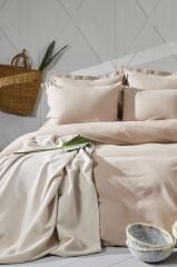 ESENTIAL DÜZ BEJ ÇİFT KİŞİLİK NEVRESİM TAKIMI