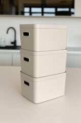 LINEA BOX DÜZENLEYİCİ ORGANİZER 3'LÜ BEJ