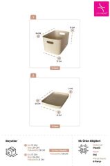 LINEA BOX DÜZENLEYİCİ ORGANİZER 3'LÜ BEJ