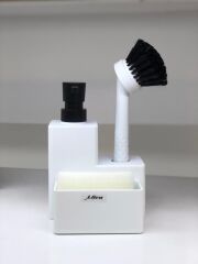 BEYAZ HAZNELİ KÖŞELİ SIVI SABUNLUK