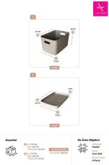 LINEA BOX DÜZENLEYİCİ ORGANİZER 3'LÜ KUM BEJİ