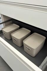 LINEA BOX DÜZENLEYİCİ ORGANİZER 3'LÜ KUM BEJİ