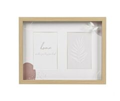 AHŞAP 10x15CM FOTO HAZNELİ 2 BÖLMELİ DUVAR ÇERÇEVESİ 32x25CM