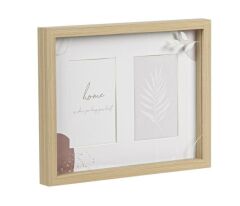 AHŞAP 10x15CM FOTO HAZNELİ 2 BÖLMELİ DUVAR ÇERÇEVESİ 32x25CM