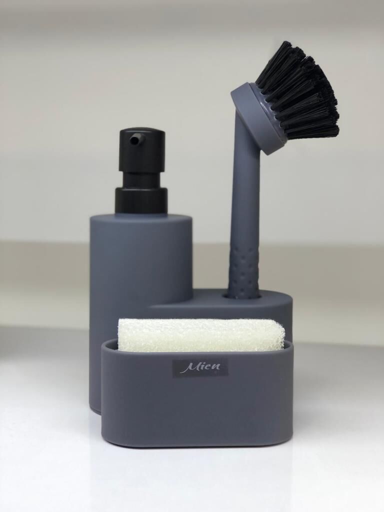 GRİ HAZNELİ OVAL SIVI SABUNLUK