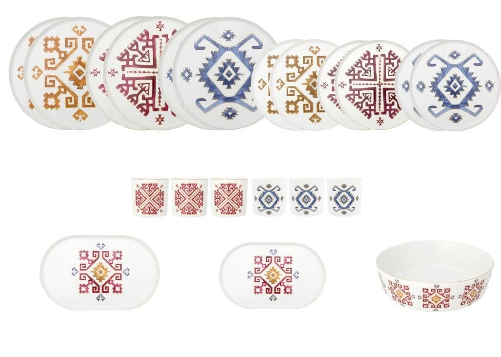 ARABESQUE 21 PARÇA 6 KİŞİLİK KAHVALTI/SERVİS SETİ