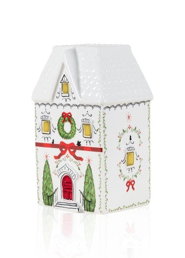 DEKORATİF LED IŞIKLI YILBAŞI EVİ 10X9X18CM