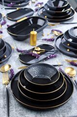 ROYAL BLACK 6 KİŞİLİK 27 PARÇA YEMEK TAKIMI