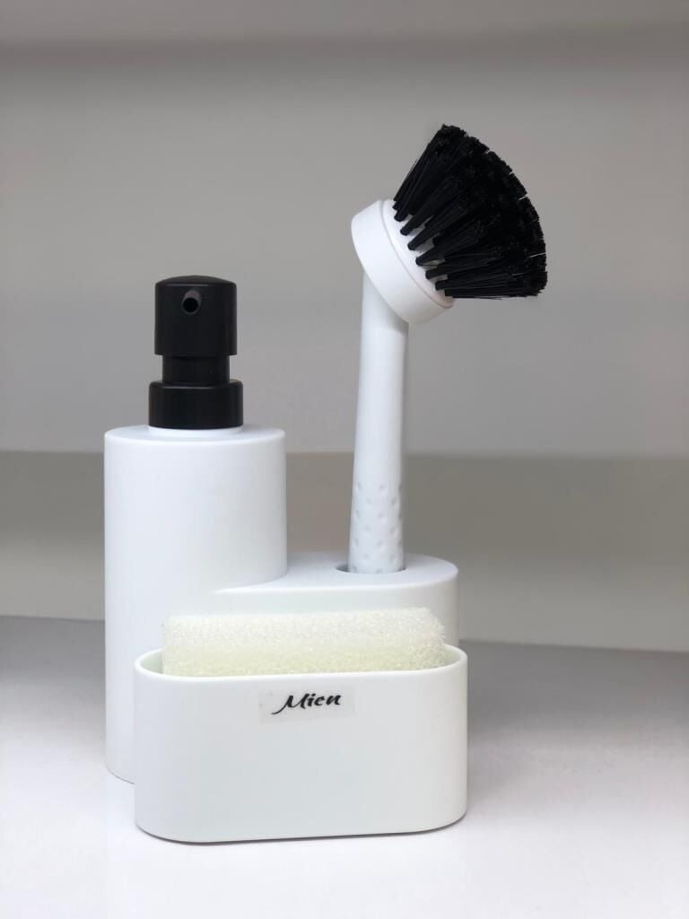 BEYAZ HAZNELİ OVAL SIVI SABUNLUK