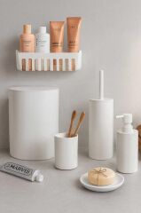 FLORES 6 PARÇA BANYO SETİ BEYAZ