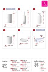FLORES 6 PARÇA BANYO SETİ BEYAZ