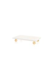 MERMER BONCUK BEYAZ AYAKLI SERVİS TABAK 20X10CM