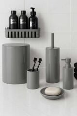 FLORES 6 PARÇA BANYO SETİ GRİ