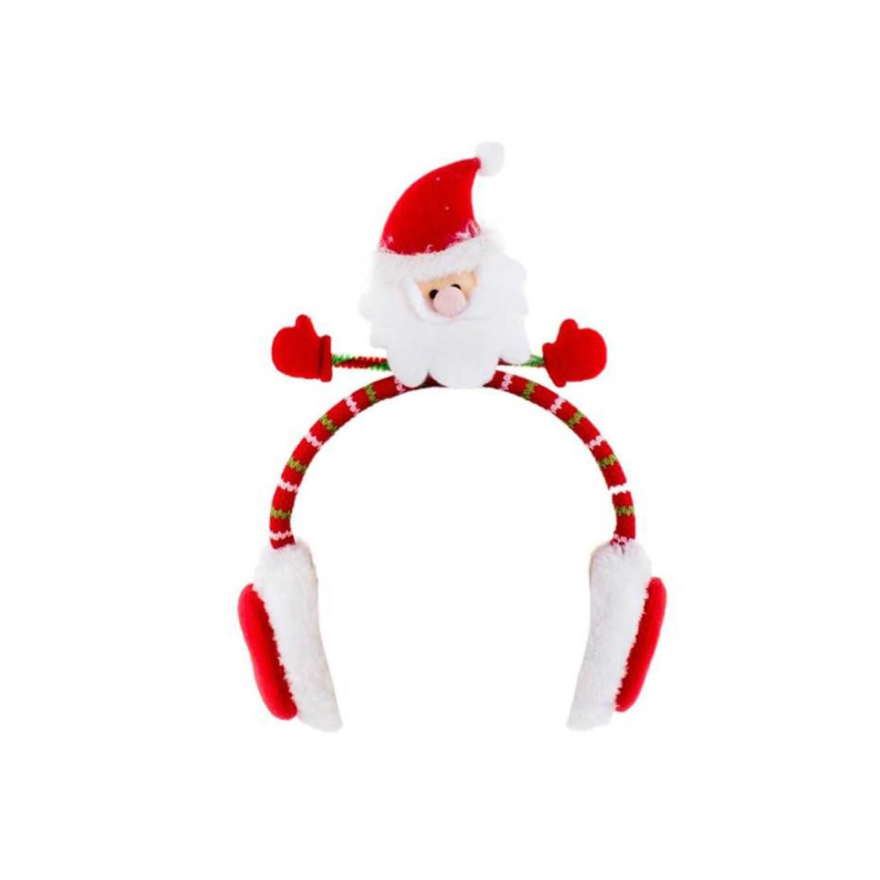 NOEL BABA KULAKLIKLI YILBAŞI TAÇ DESEN2 14X25CM