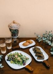 WOODY PORSELEN SERVİS/SUNUM TABAK 29X12CM