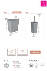 FLIP 2 PARÇA PANYO SETİ GRİ