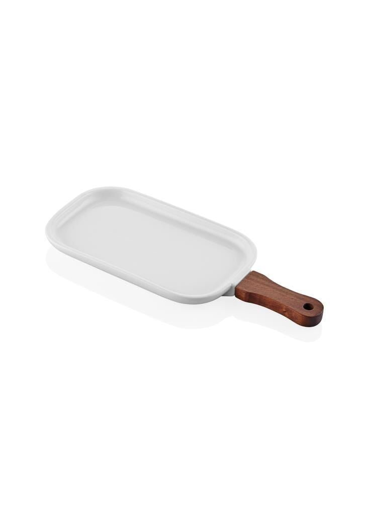 WOODY PORSELEN SERVİS/SUNUM TABAK 35X15CM