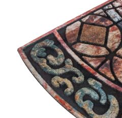 RENKLİ OVAL KAPI ÖNÜ PASPASI 75X45CM