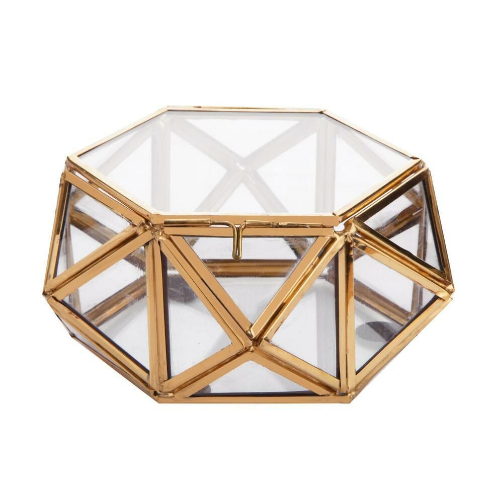 ALTIN RRİZMA KUTU/DEKOR 25X11CM