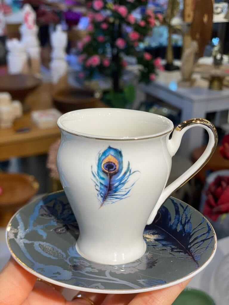 TÜY DESENLİ 6 KİŞİLİK TÜRK KAHVESİ FİNCANI