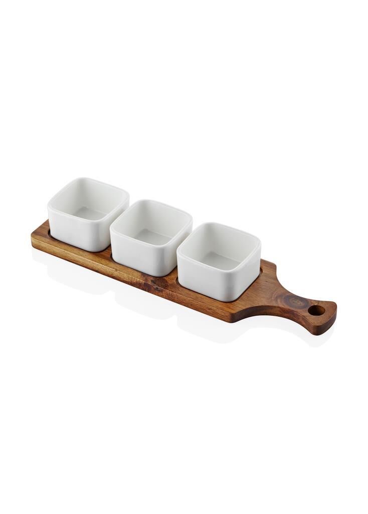 WOODY PORSELEN SOSLUK/REÇELLİK/ÇEREZLİK 33X10CM