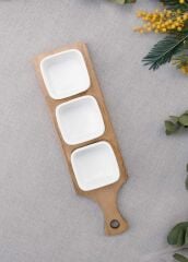 WOODY PORSELEN SOSLUK/REÇELLİK/ÇEREZLİK 33X10CM