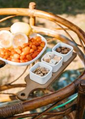 WOODY PORSELEN SOSLUK/REÇELLİK/ÇEREZLİK 33X10CM