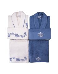 DAILY BLUE BIRD MAVİ BEYAZ AİLE BANYO SETİ