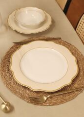 JASWELY KREM 6'LI SERVİS TABAK 27CM