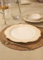 JASWELY KREM 6'LI SERVİS TABAK 27CM