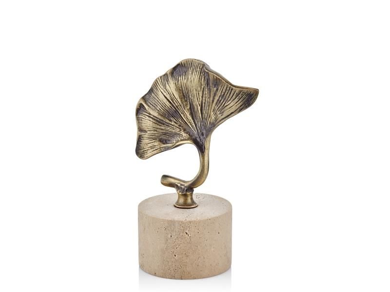 EVZA MERMER BRONZ KAİDELİ GINKGO TRAVERTEN 21CM
